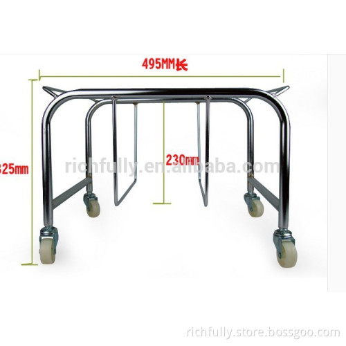 Cheap Price Stackable Shopping Basket Rack, Iron Basket Holder